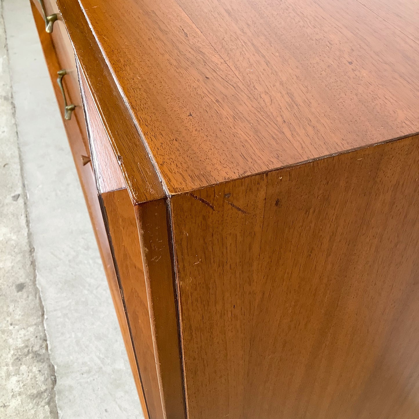 Mid-Century Modern Dresser with Hidden Drawer Storage