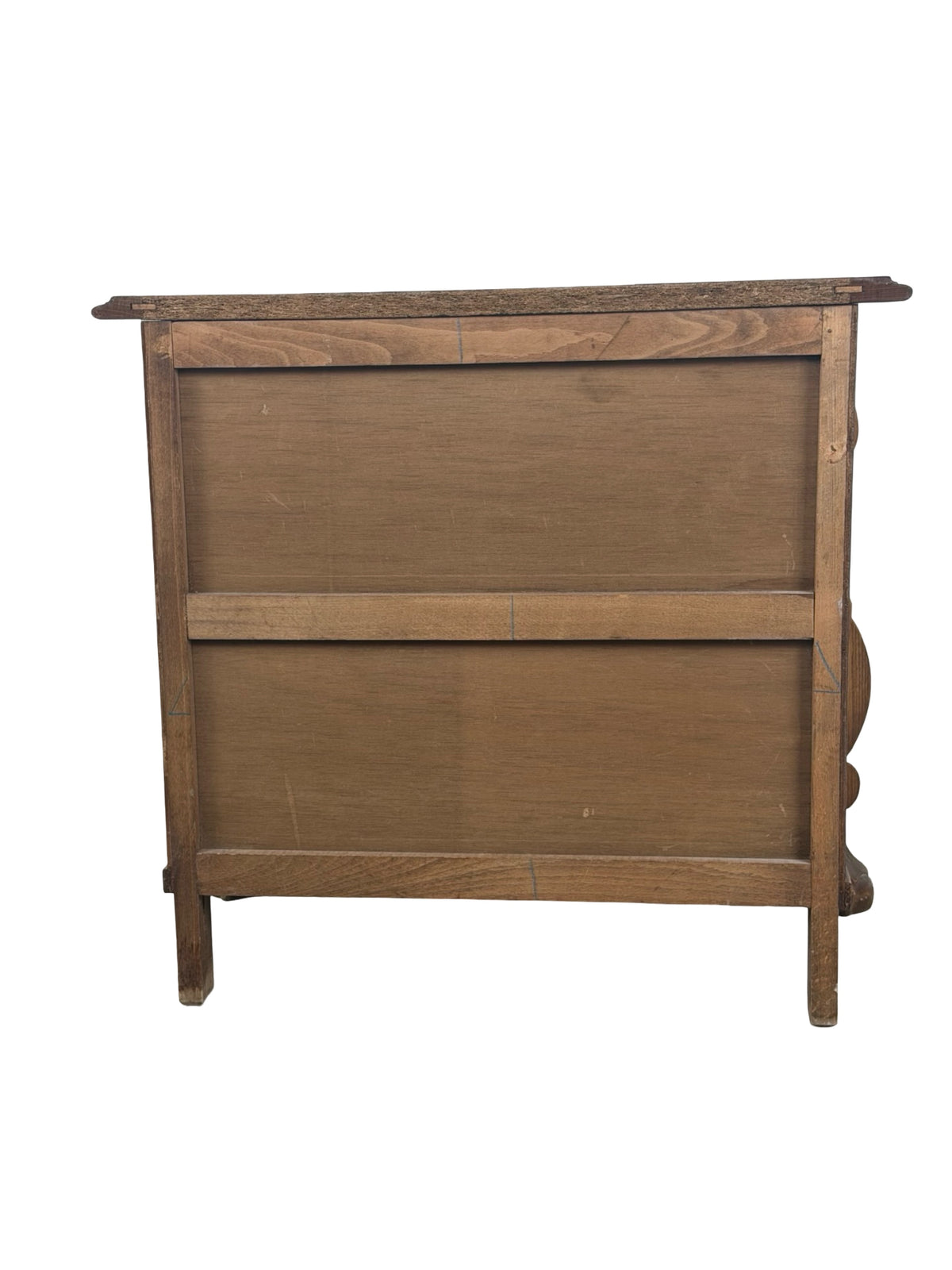 Vintage Dutch Baroque Revival Oak Bombé Three-Drawer Chest with Paw Feet