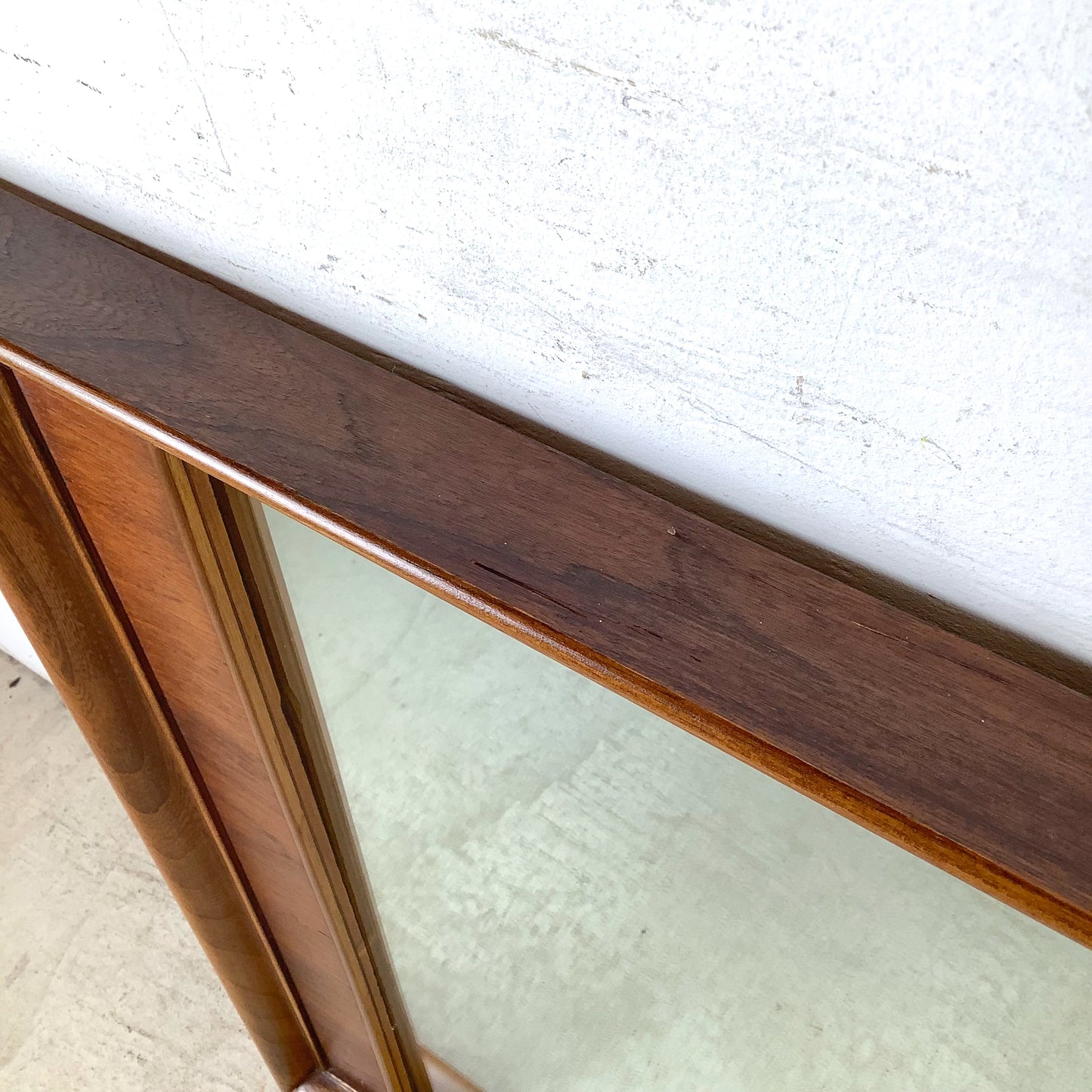 Large Mid-Century American Walnut & Pecan Mirror