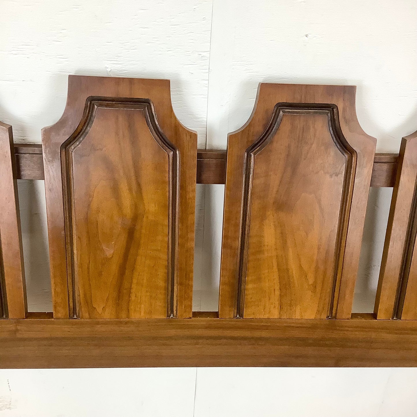 Vintage Walnut Mid-Century Modern Full Bed Frame