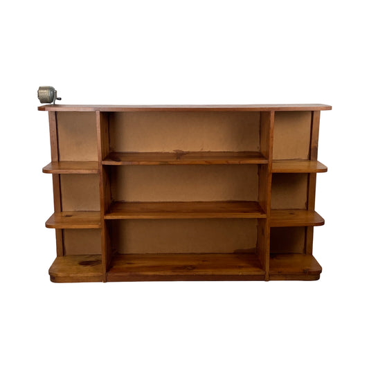 Vintage Solid Pine Open Bookcase