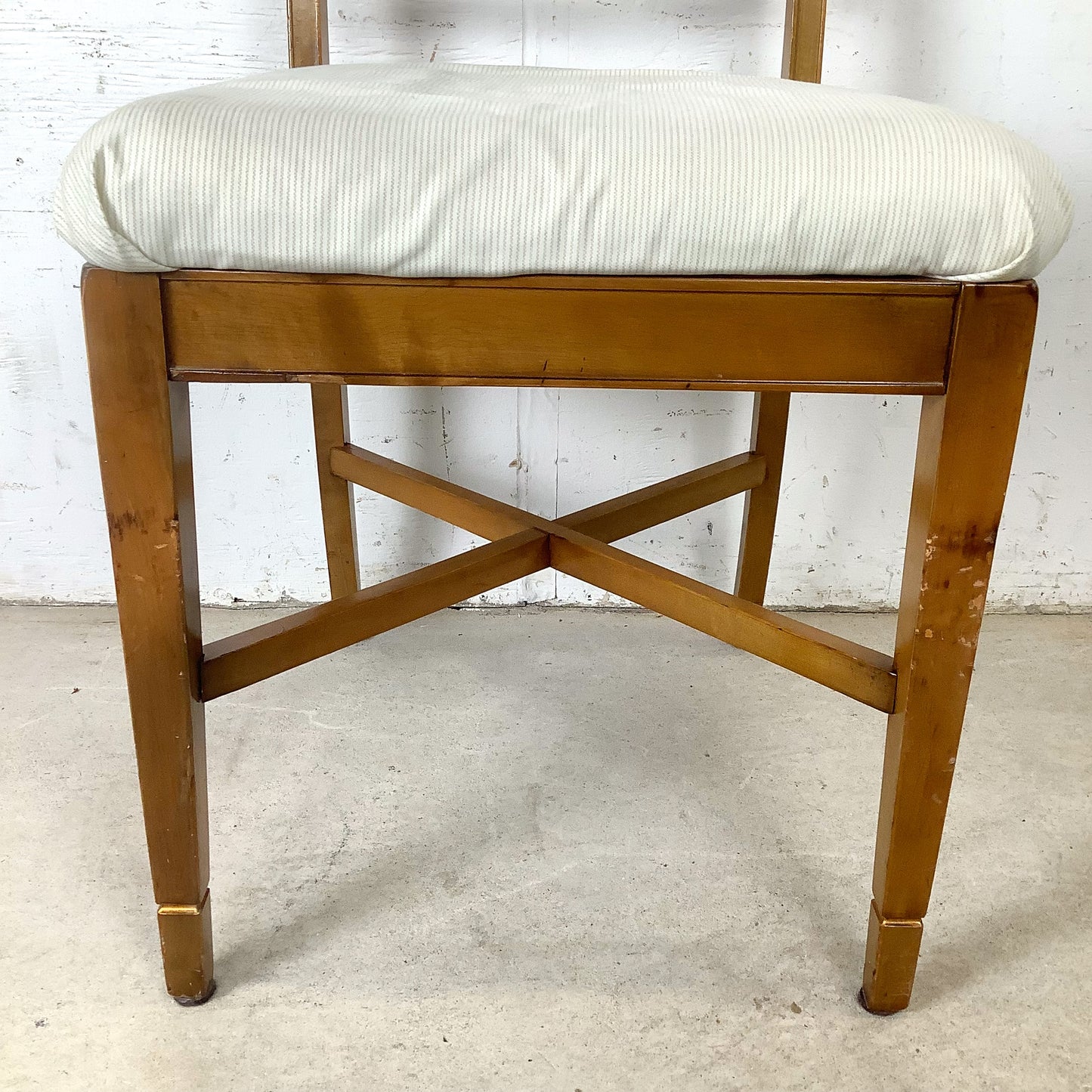 Vintage Neoclassical Style X-Back Side Chair