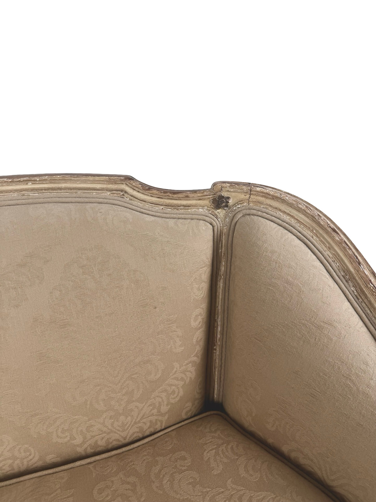 Vintage Louis XV Revival Carved Giltwood Upholstered Settee