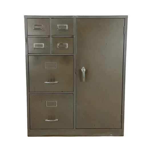 Vintage Industrial Filing Cabinet by Cole