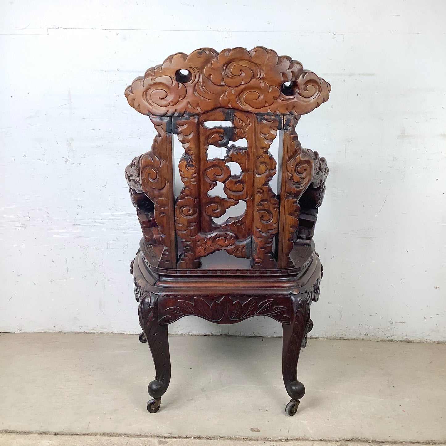Antique Chinese Provincial Elmwood Cabinet | Iron Circular Lockplate | 19th to Early 20th Century