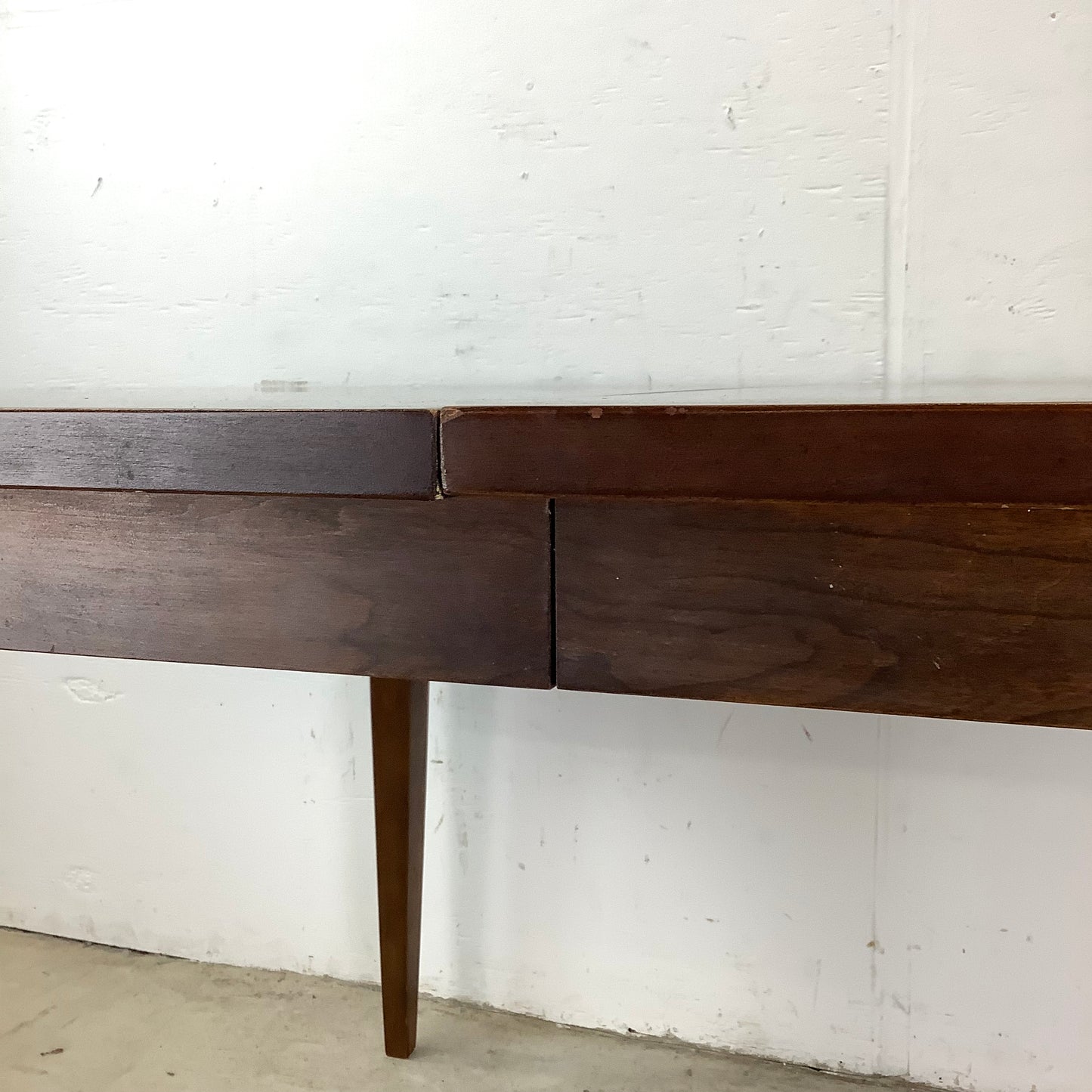 Mid-Century Walnut Finish Dining Table