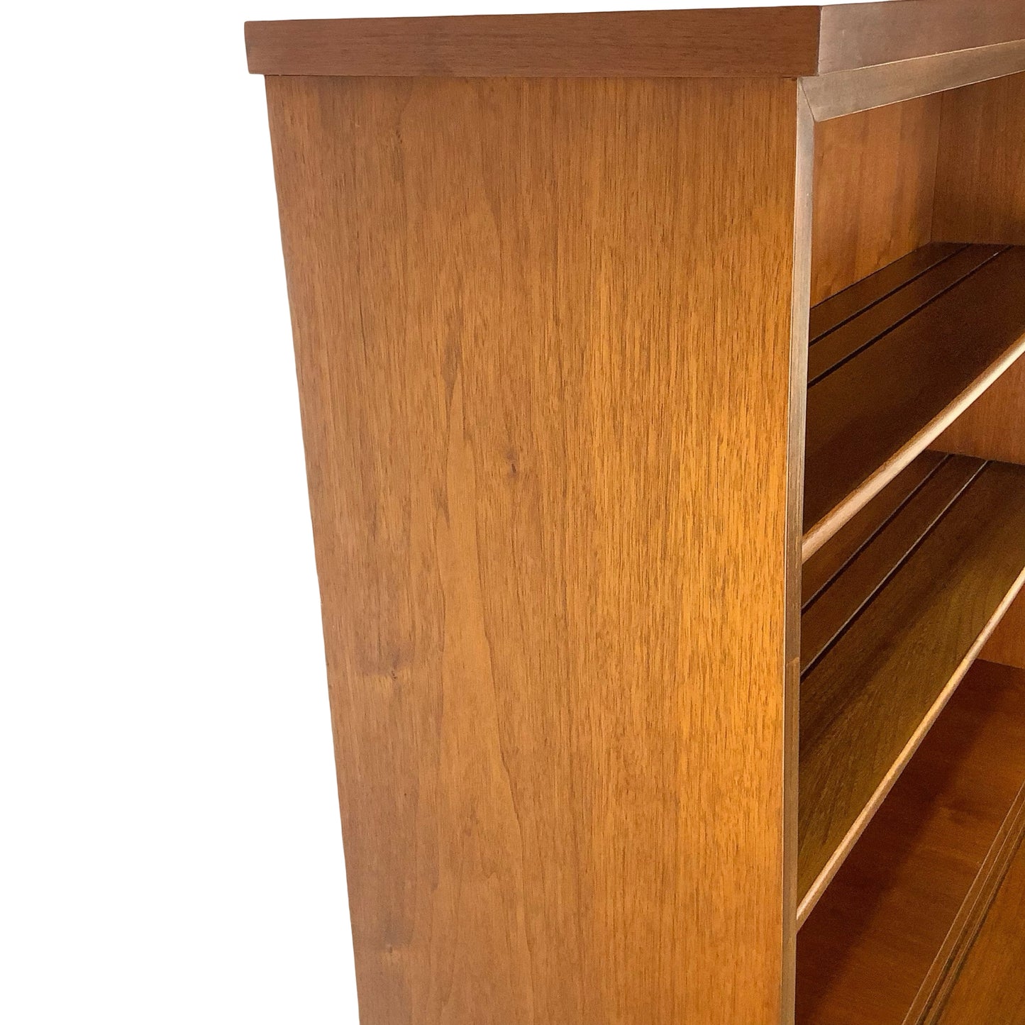 Vintage Mid-Century Modern Walnut Display Hutch, China Cabinet