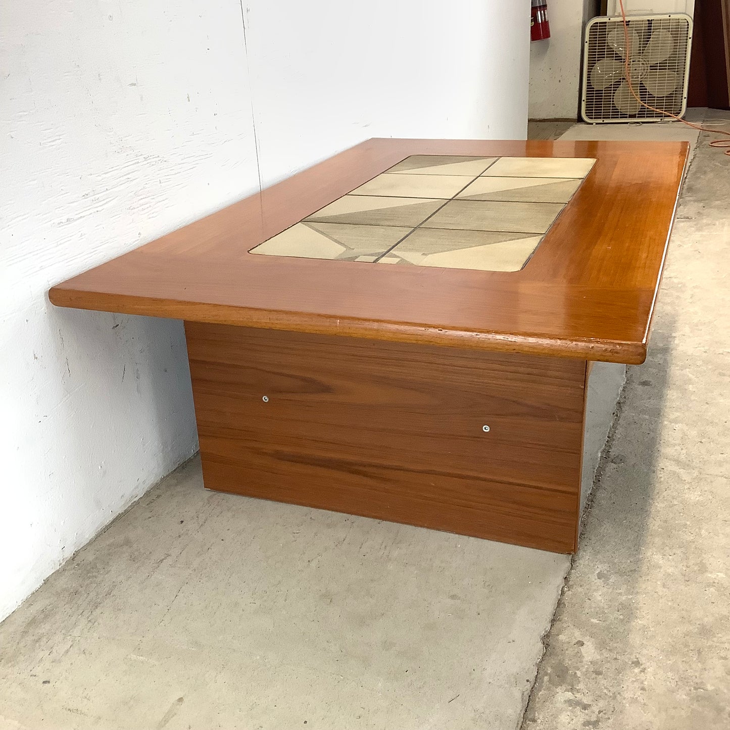 Danish Modern Teak & Tile Coffee Table