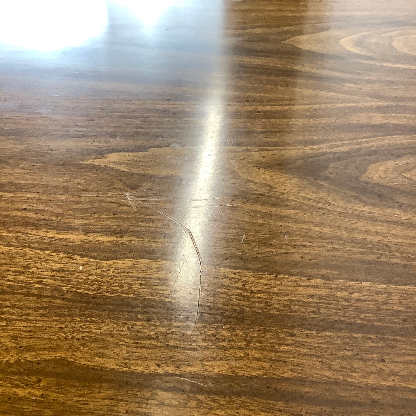 Mid-Century Walnut Finish Dining Table