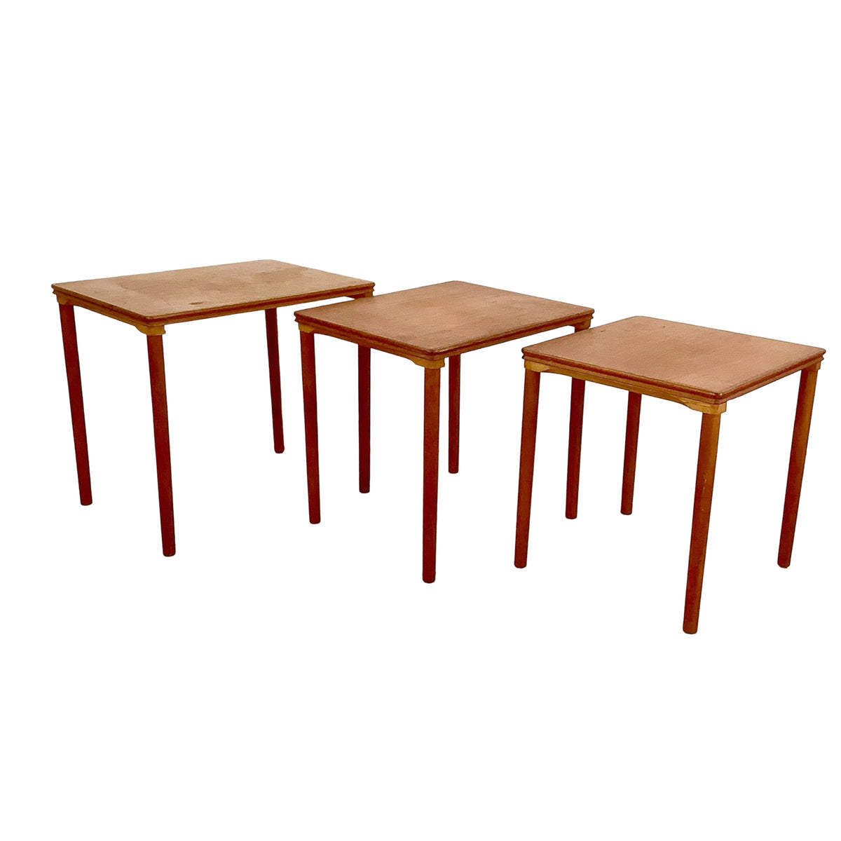 Mid-Century Modern Teak Nesting Tables – Set of Three