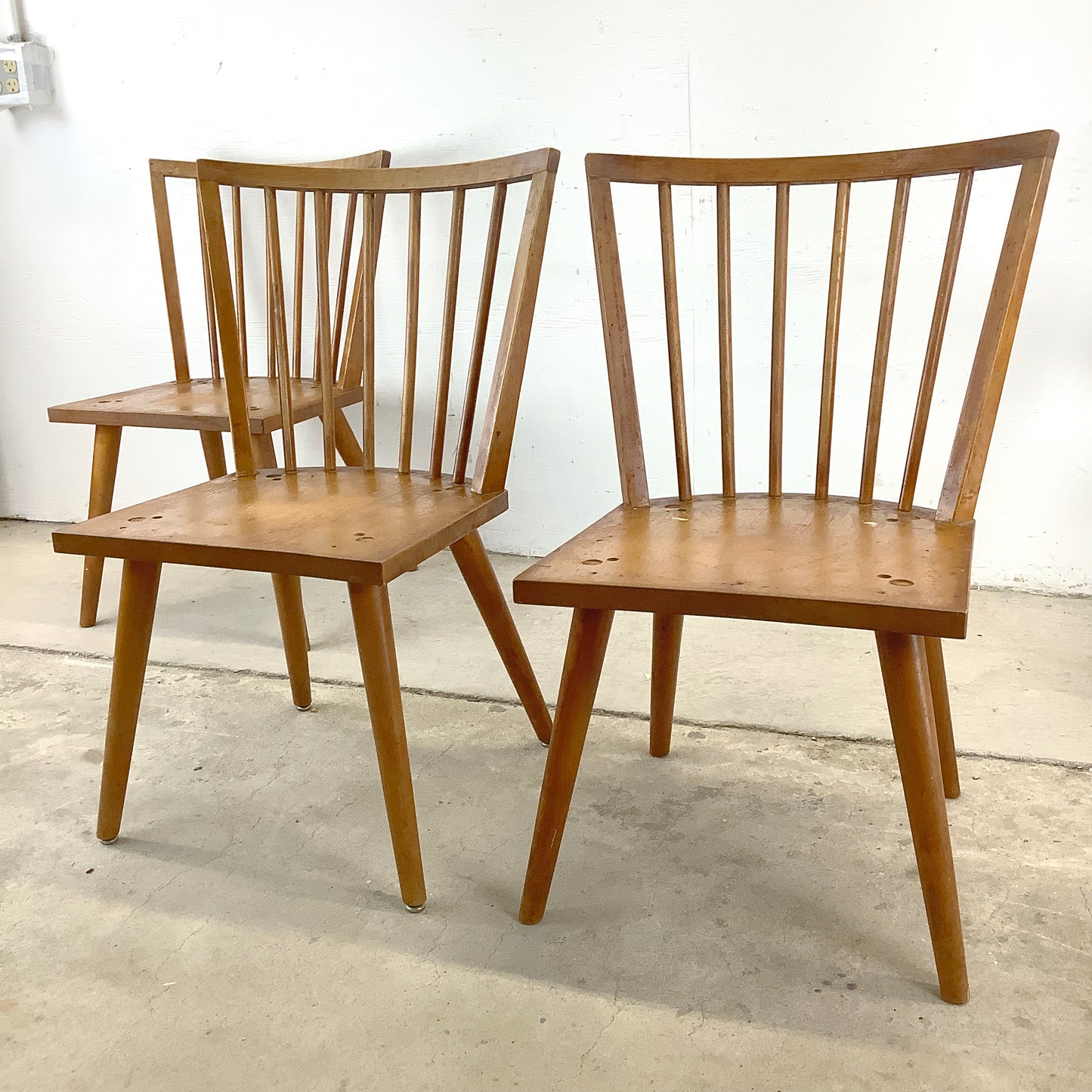 Mid-Century Dining Chairs by Leslie Diamond for Conant Ball- set Four