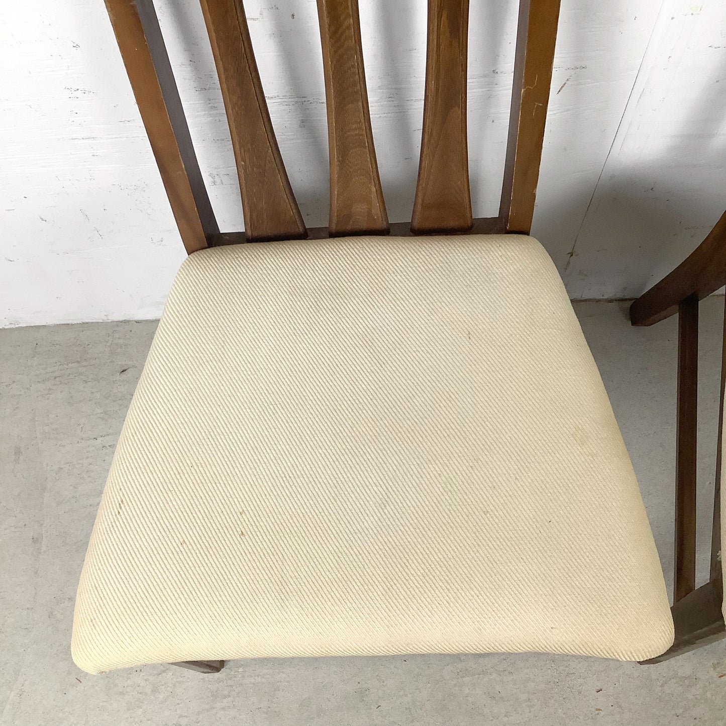 Set of Six Mid-Century Walnut Dining Chairs