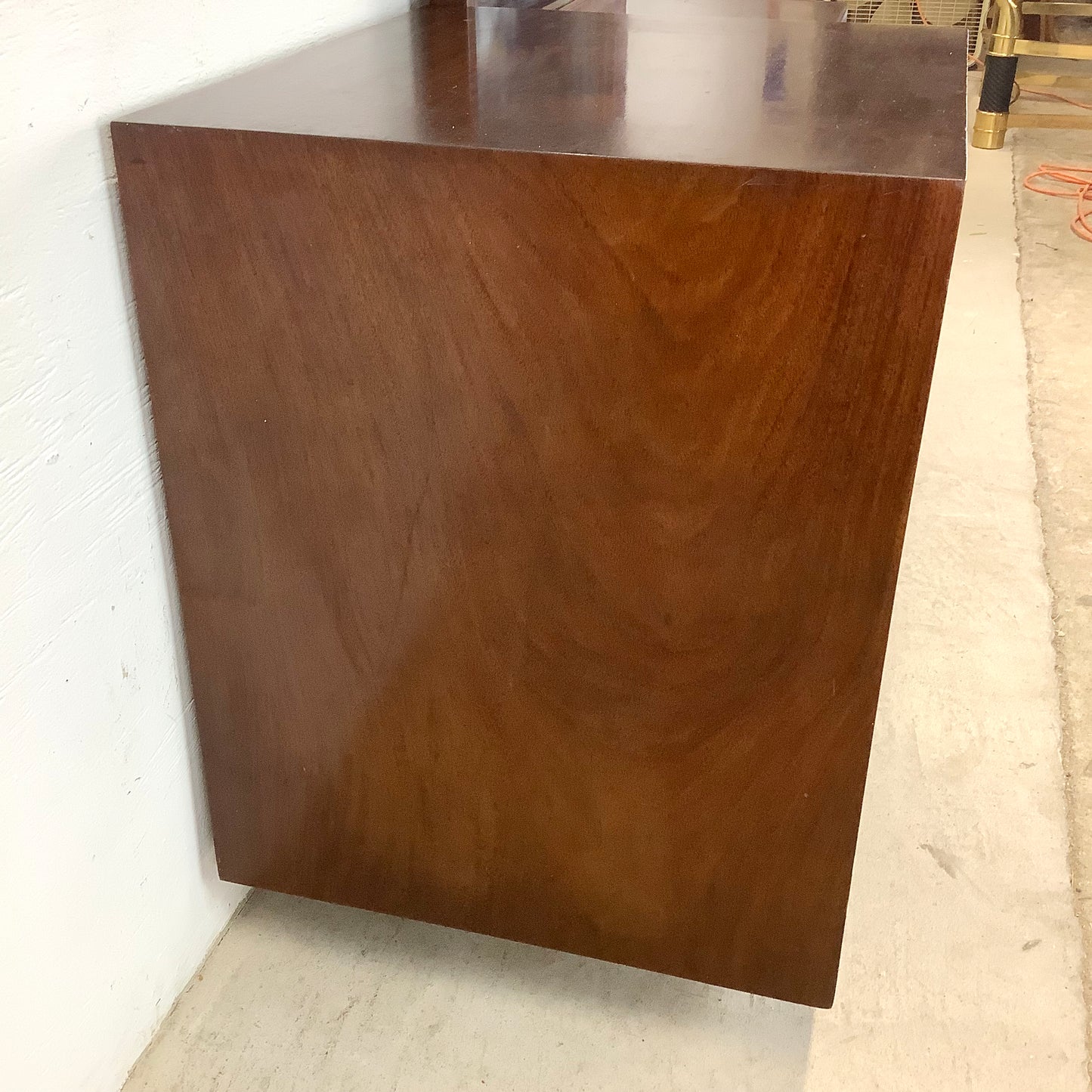Mid-Century Vanity & Mirror With Stool