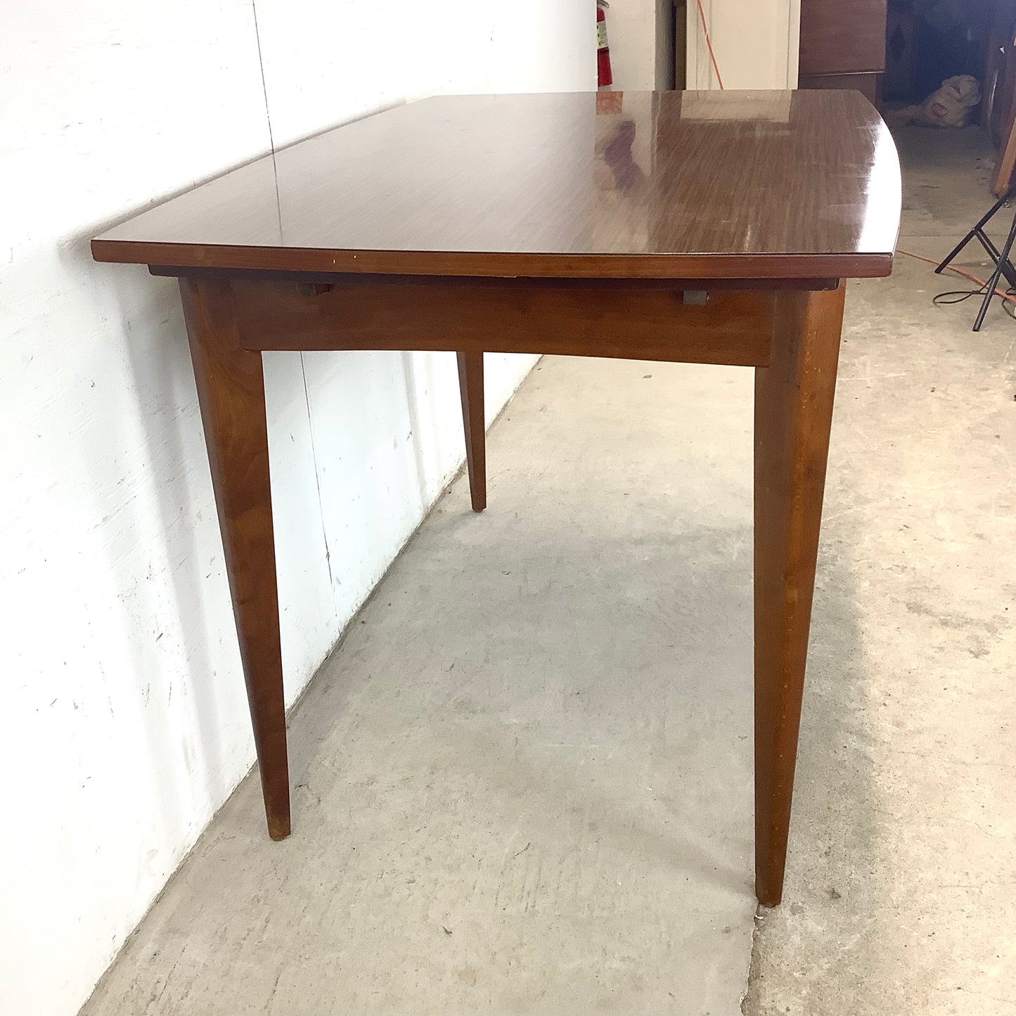 Petite Mid-Century Dining Table With leaves