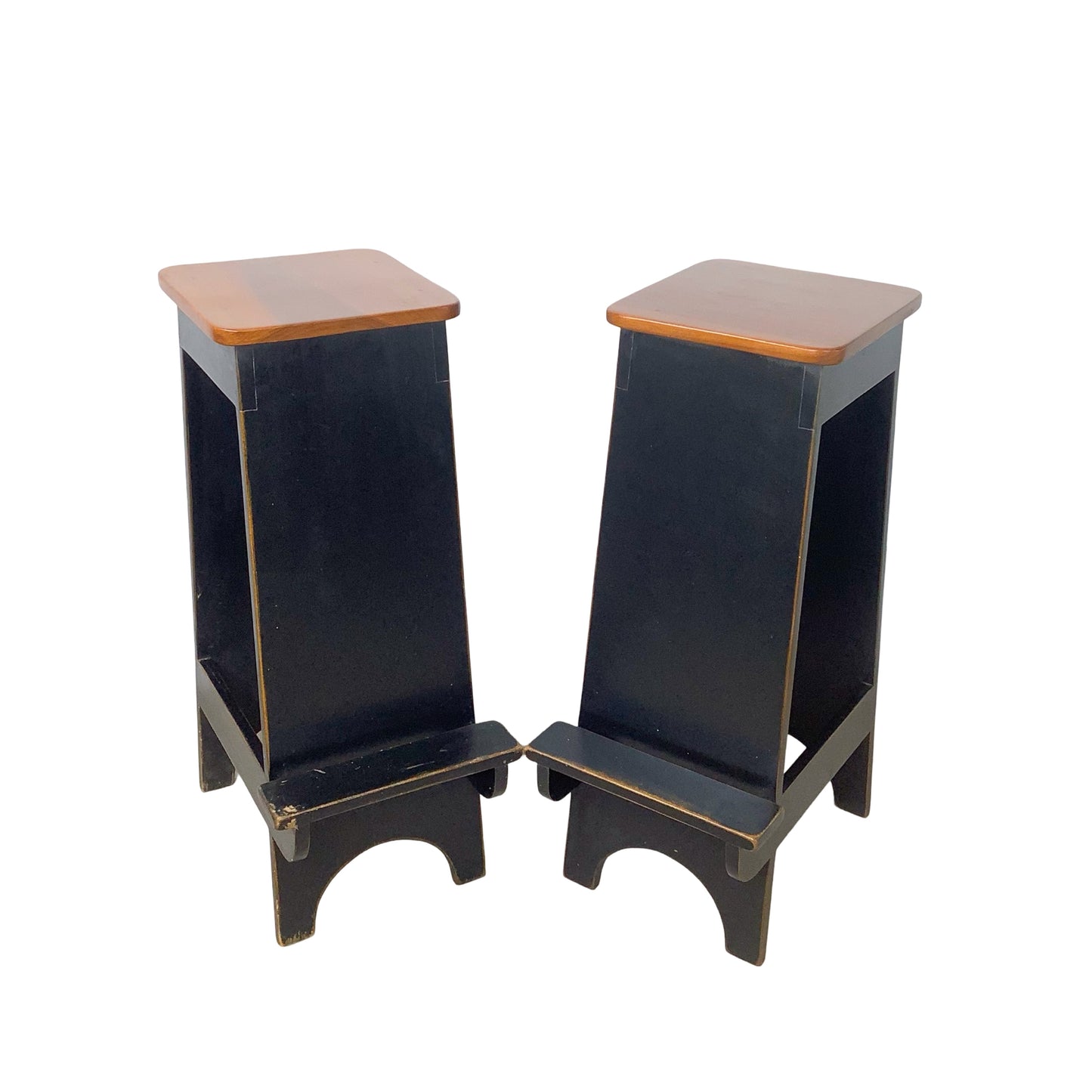 Pair of Contemporary Architectural Shaker Style Step Stools