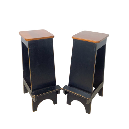 Pair of Contemporary Architectural Shaker Style Step Stools