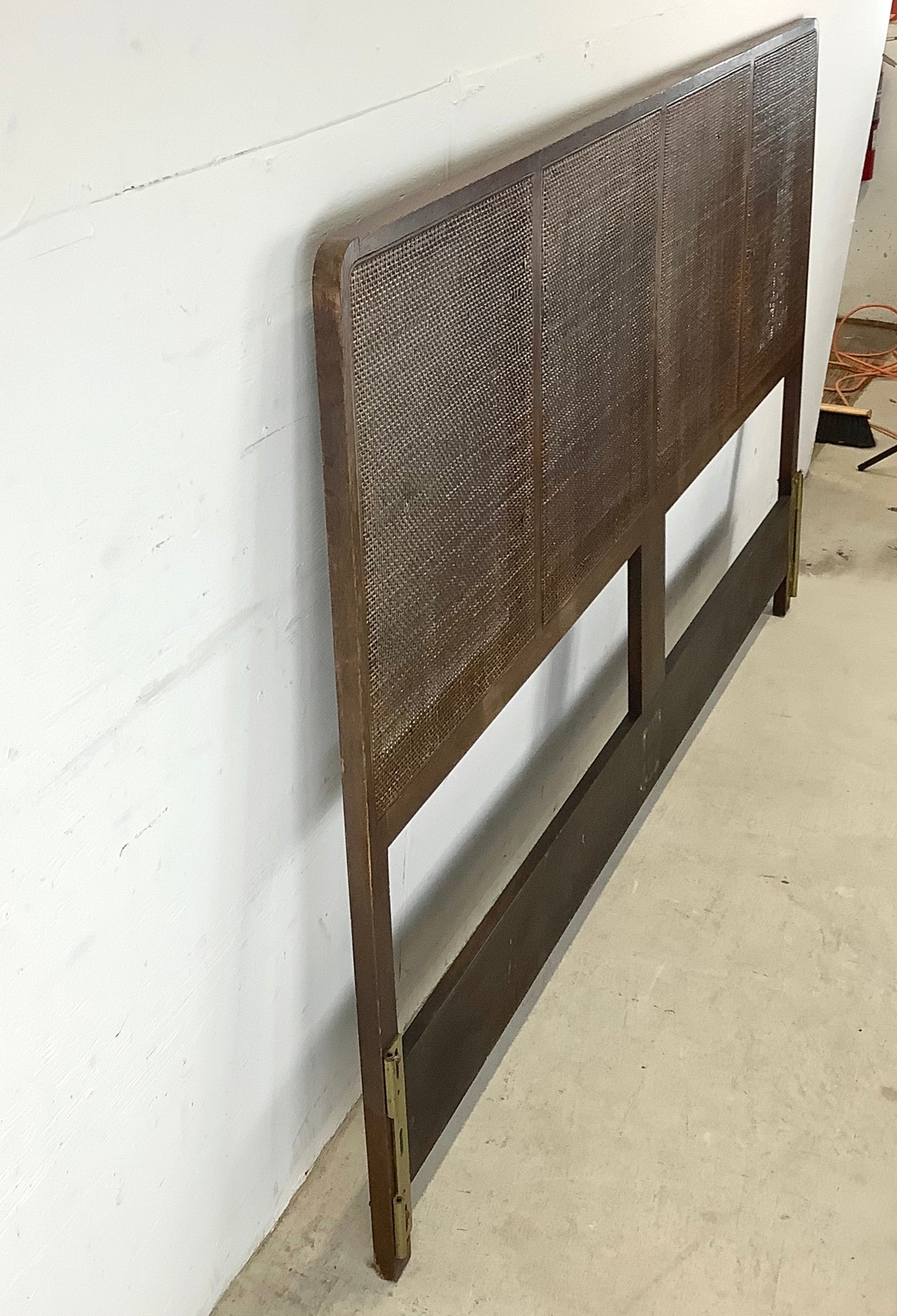 Mid-Century Cane Front Headboard- King Size
