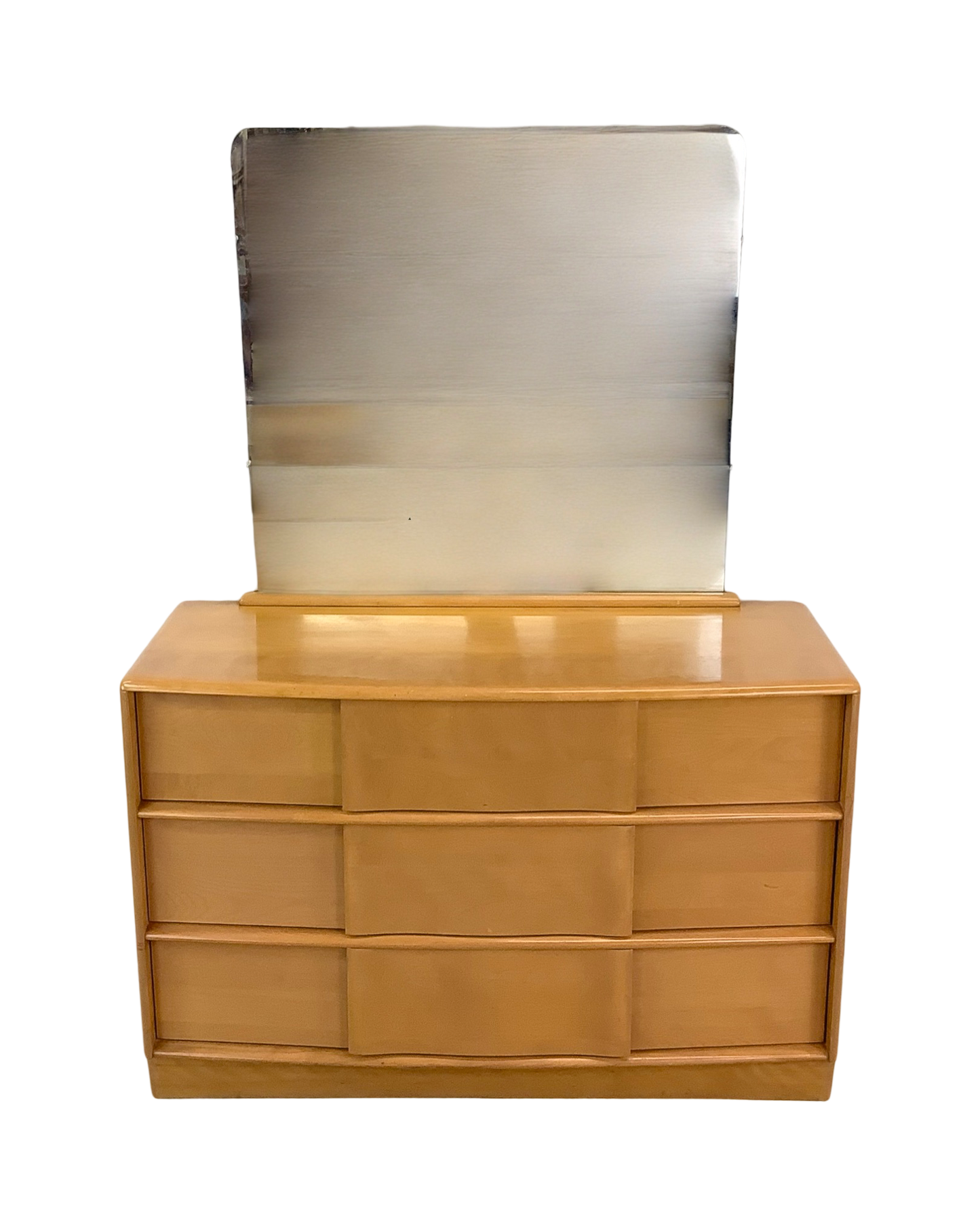 Sculptura Three Drawer Chest With Mirror by Heywood-Wakefield