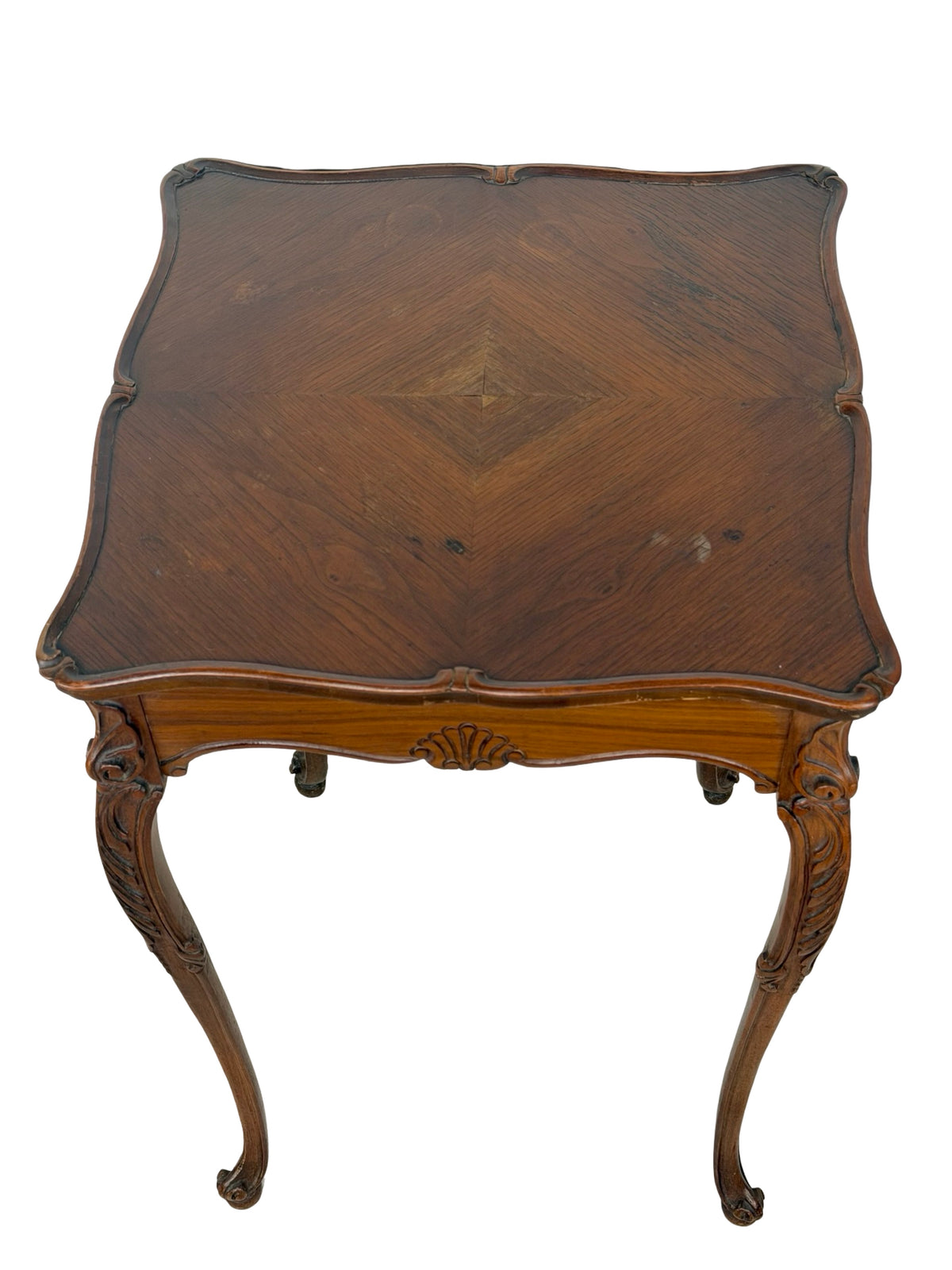 Vintage French Provincial Tall Square Occasional Table