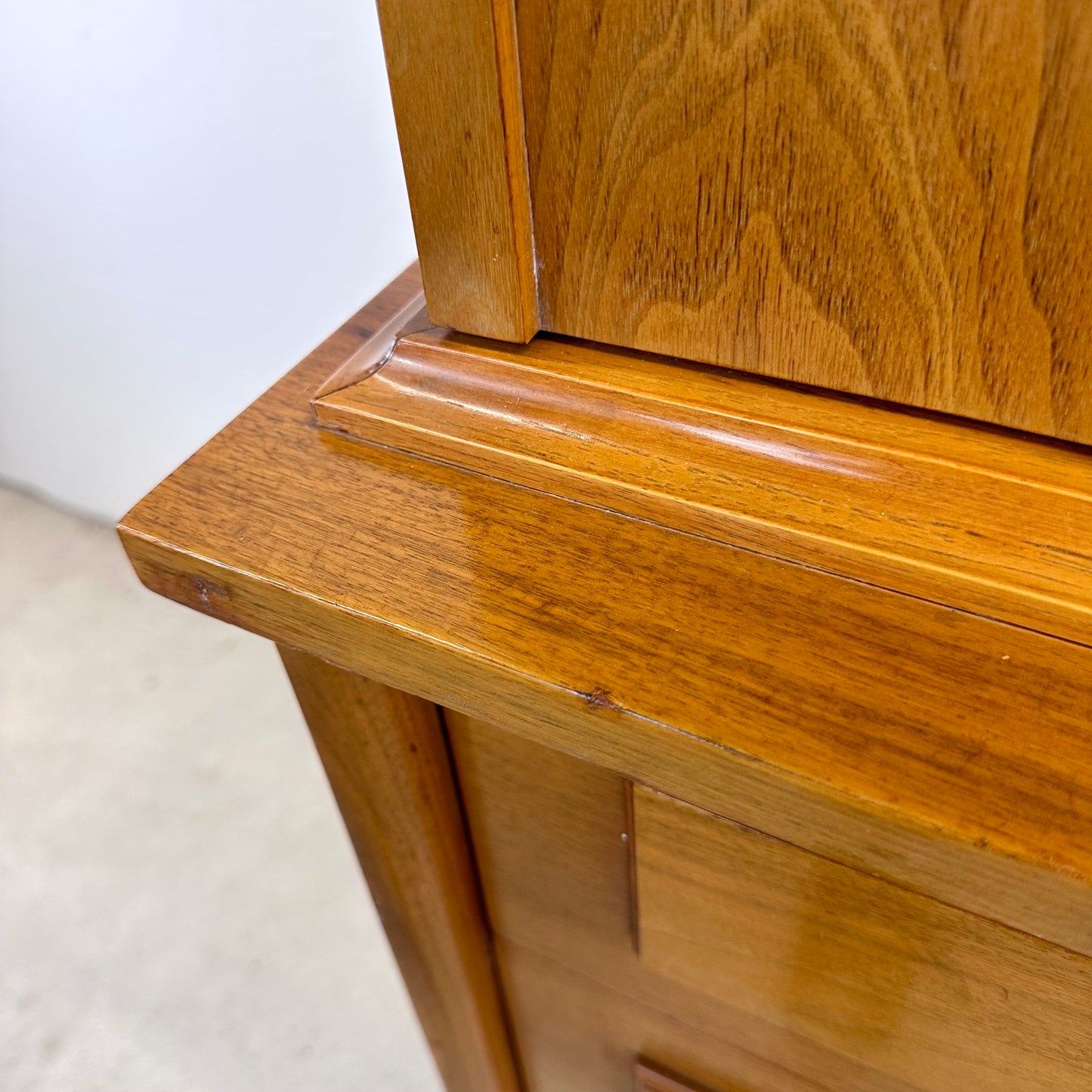 Mid-Century Highboy Dresser with Drumstick Legs