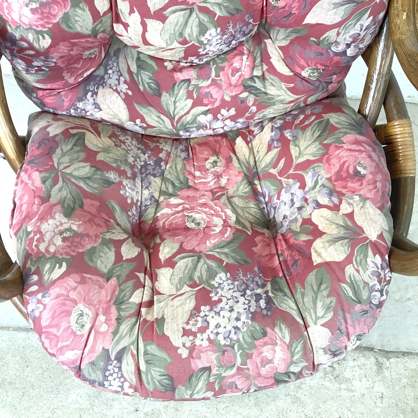 Vintage Bentwood Rattan Swivel Lounge Chair