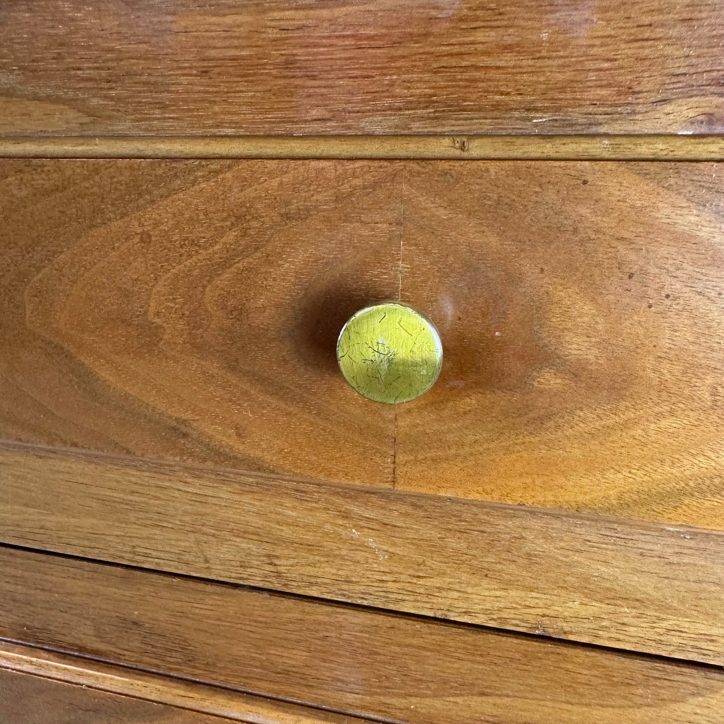 Mid-Century Lowboy Walnut Dresser With Drumstick Legs