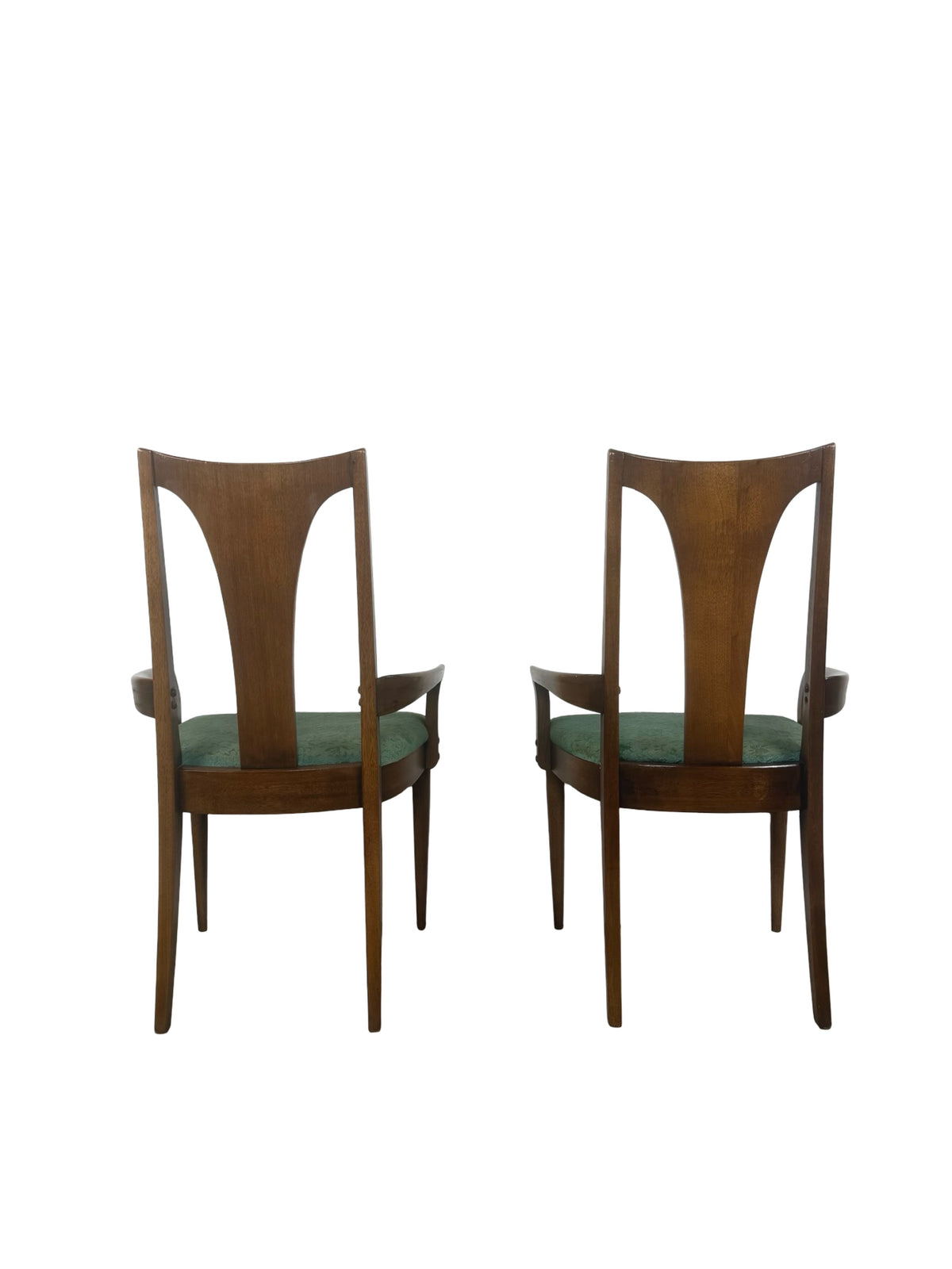 Vintage Broyhill / Lenoir Chair Company Sculptural High-Back Armchairs – Pair