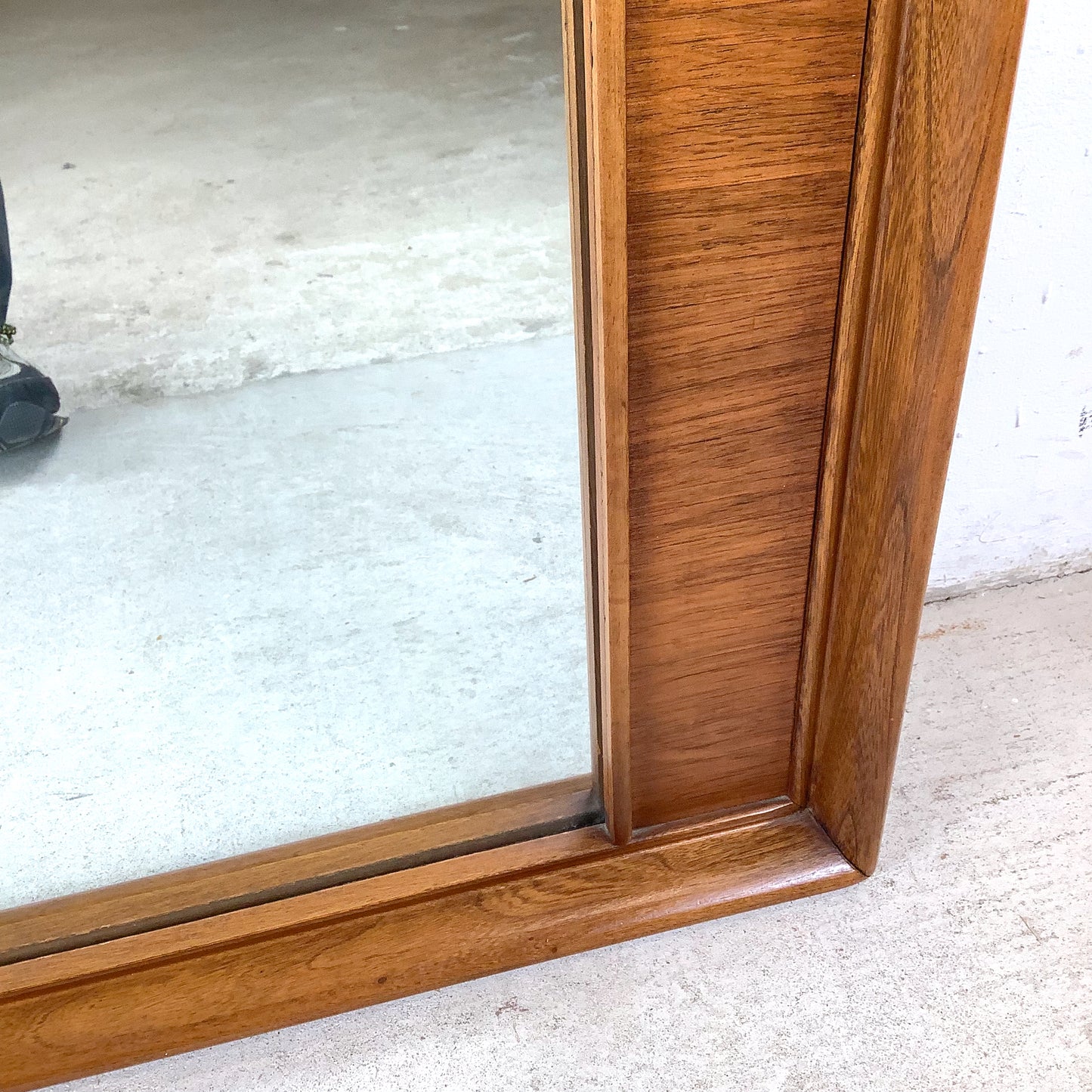 Large Mid-Century American Walnut & Pecan Mirror