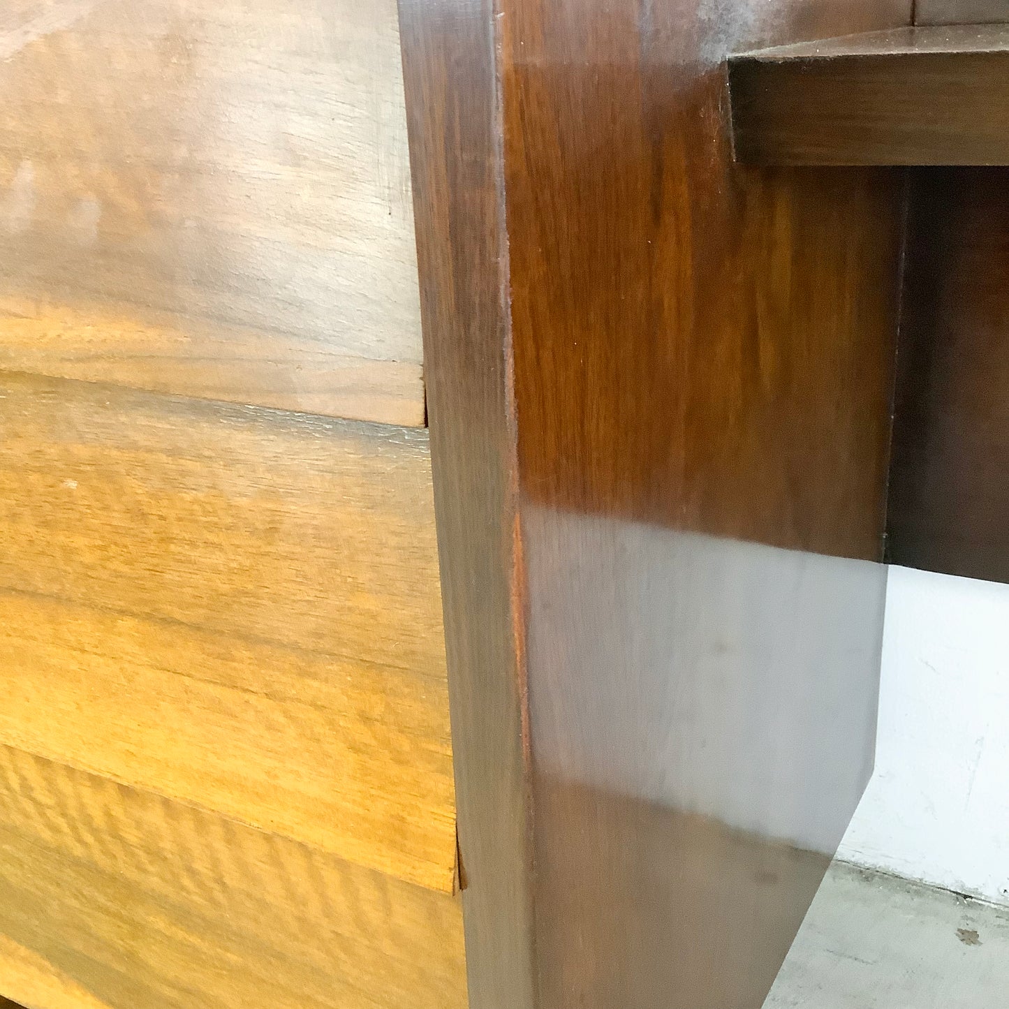 Mid-Century Vanity & Mirror With Stool