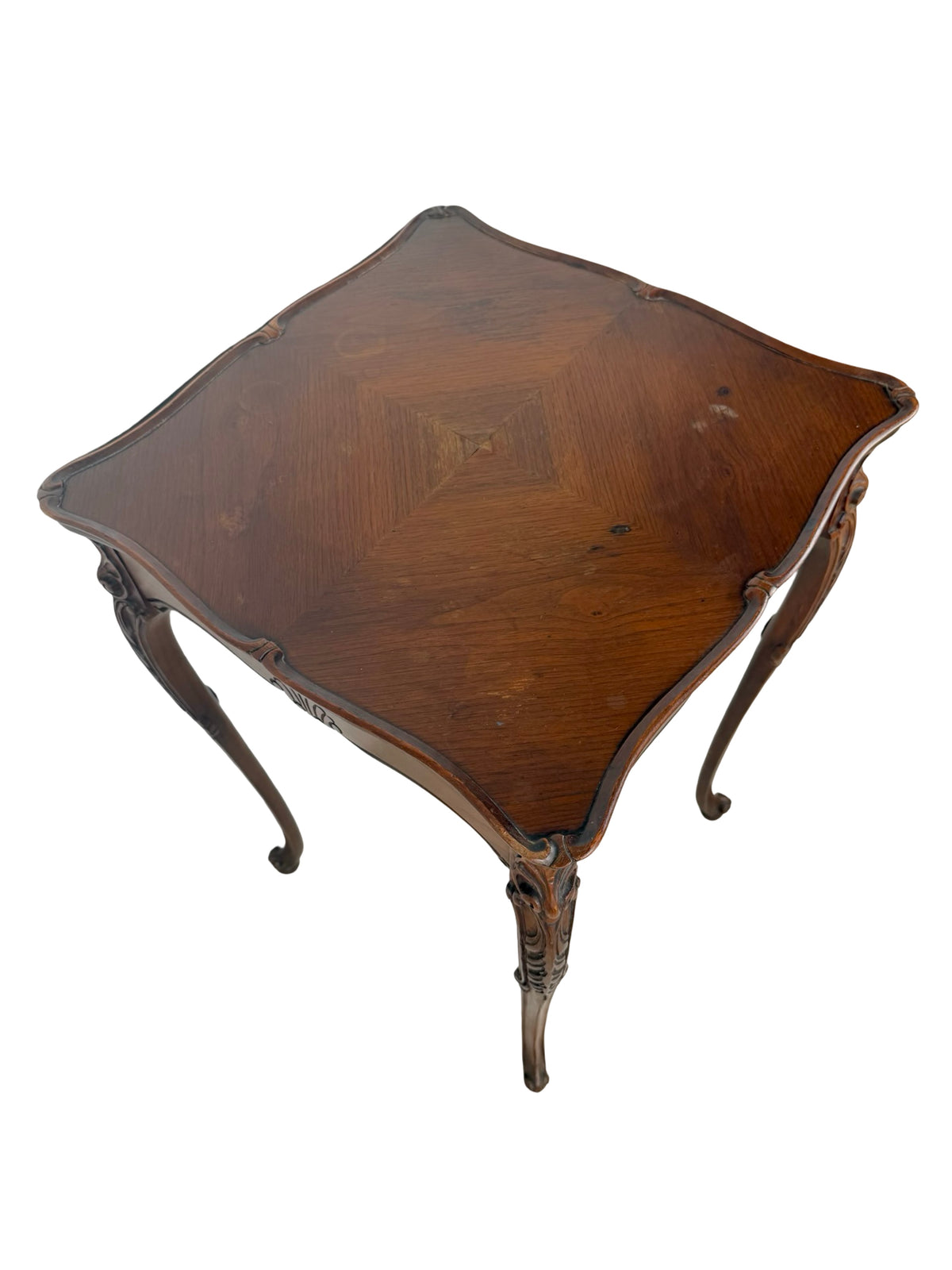 Vintage French Provincial Tall Square Occasional Table