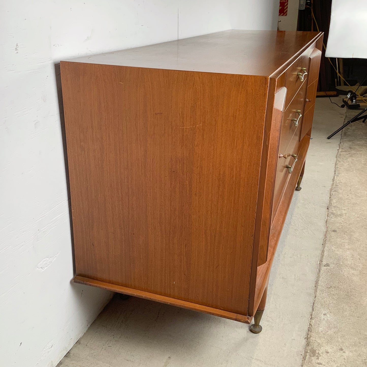 Mid-Century Modern Dresser with Hidden Drawer Storage