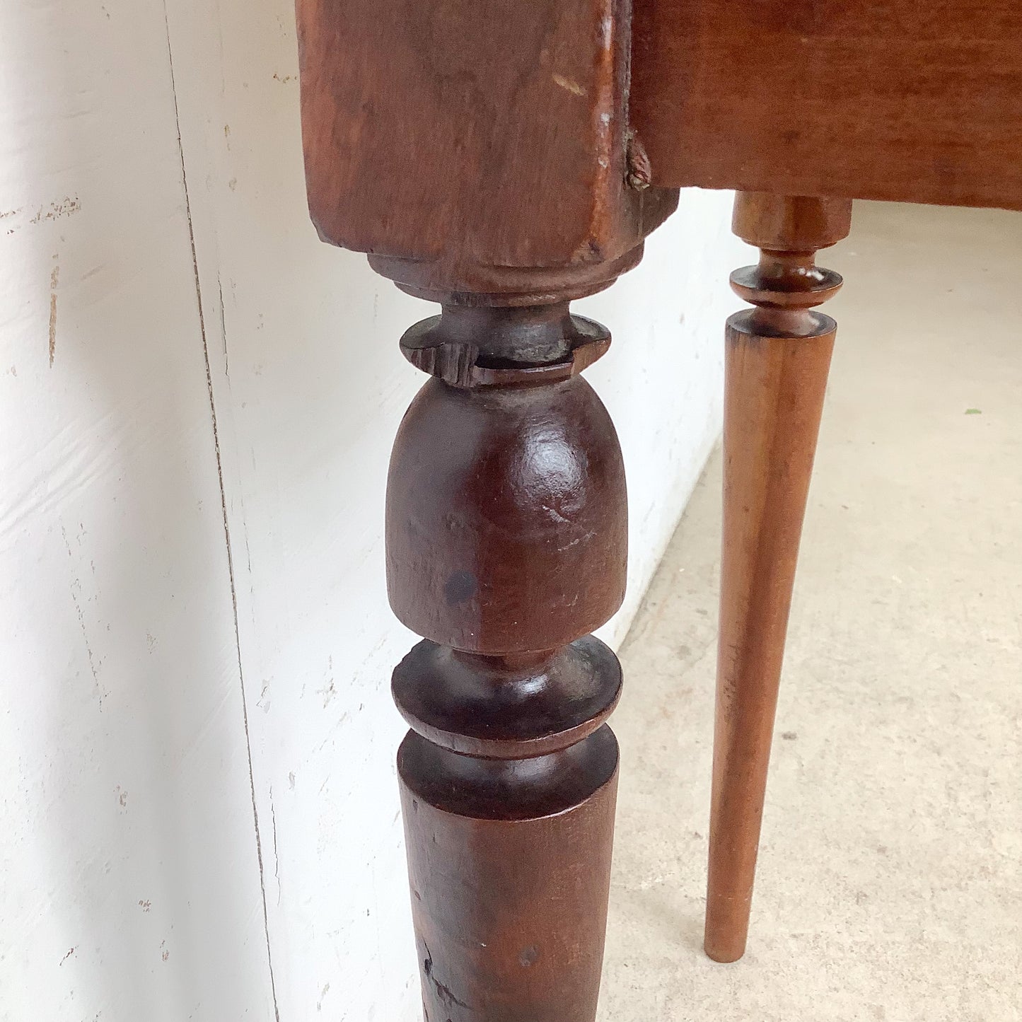 19th Century French Provincial Hand-Carved Walnut Side Table