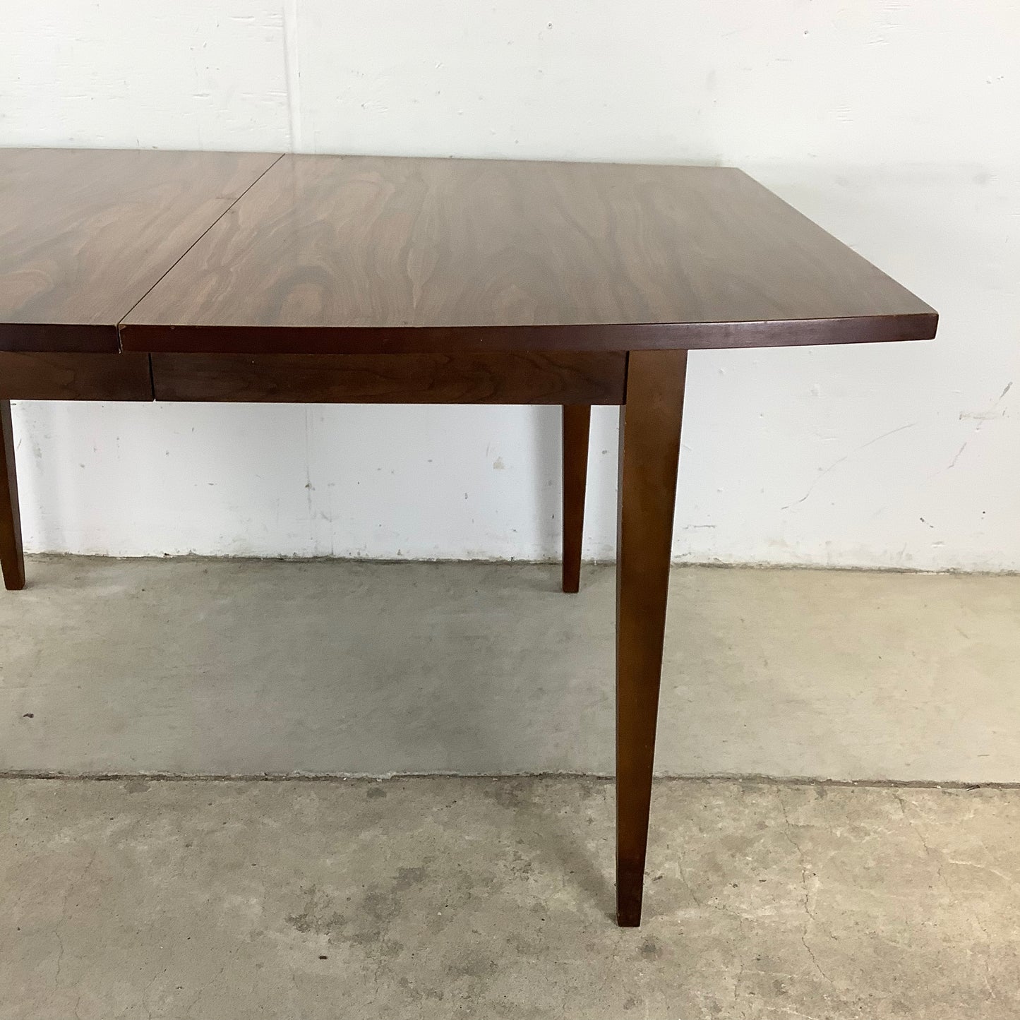 Mid-Century Walnut Finish Dining Table