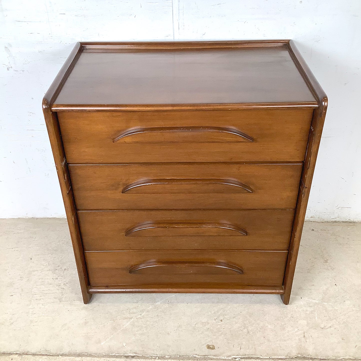 Vintage Templeton Furniture Co. Four-Drawer Walnut Chest