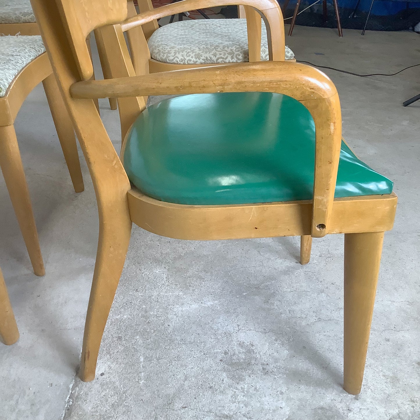 Heywood-Wakefield M 154 "Dog Bone" Dining Chairs — A Set of Six