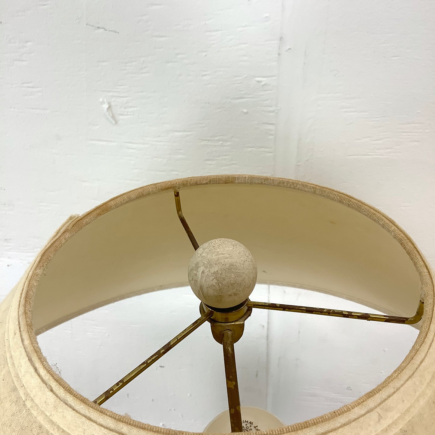 Coastal Modern Orb Lamp in Natural Coral Stone With Shade