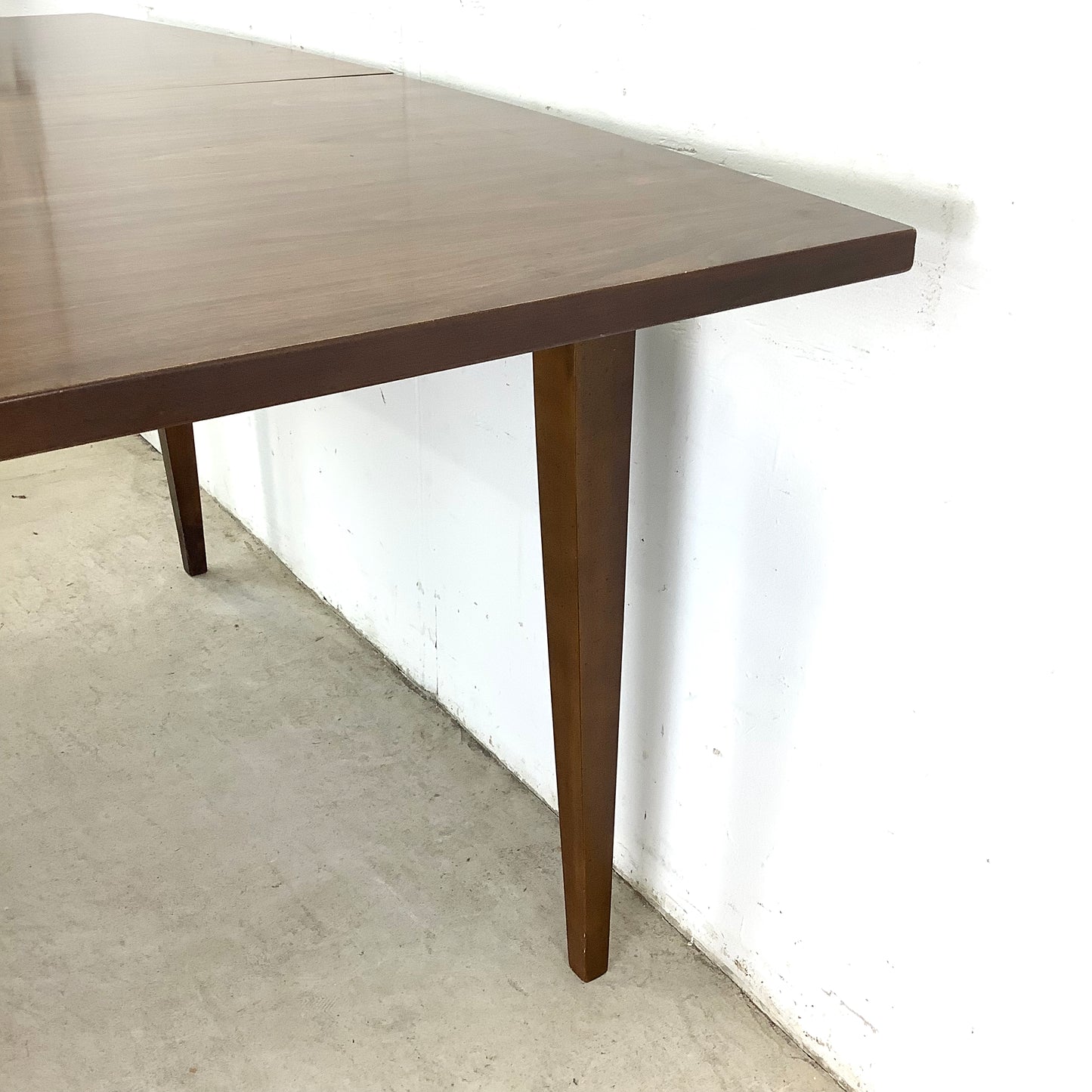 Mid-Century Walnut Finish Dining Table