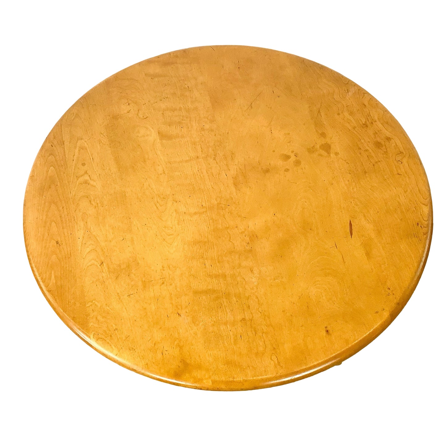 Heywood-Wakefield Solid Birch Lazy Susan Revolving Coffee Table (Wheat Finish)