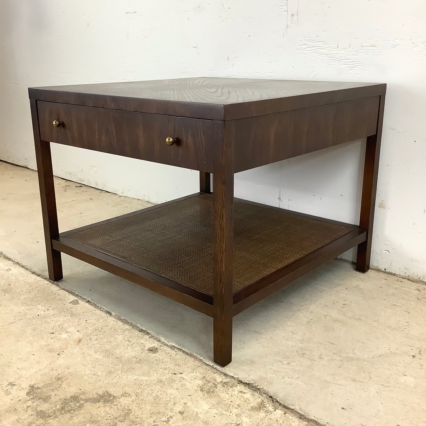 Mid-Century Modern Side Table with Drawer