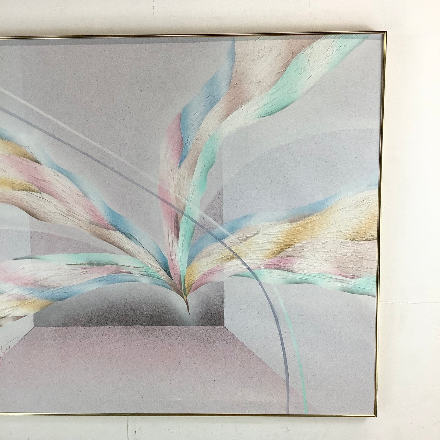 Large Vintage Abstract Wall Art- s. harrington
