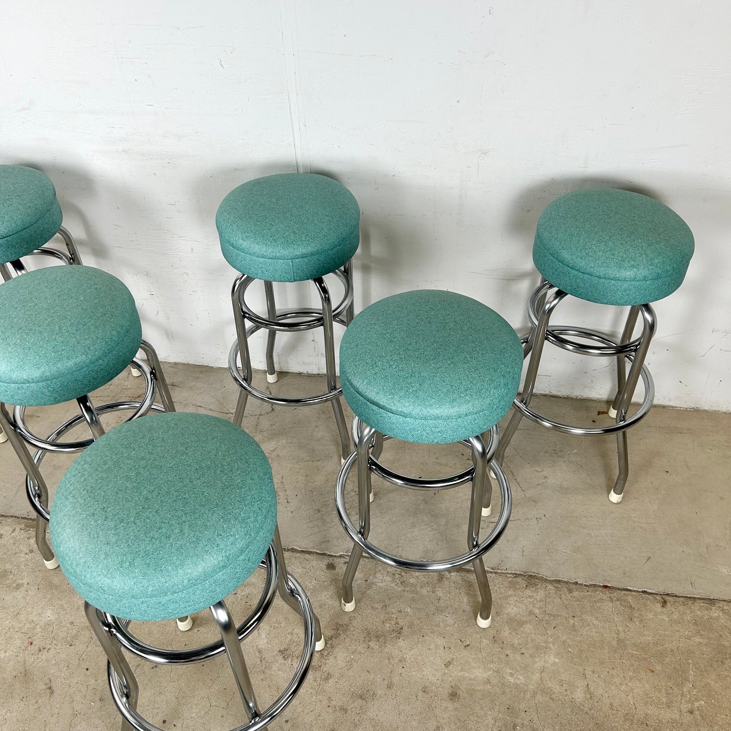 Vintage Swivel Barstools- Set of Six