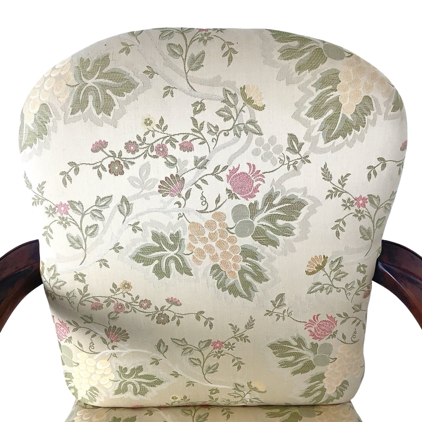 Vintage Pair of Georgian Revival Armchairs | Floral Upholstery | Set of 2