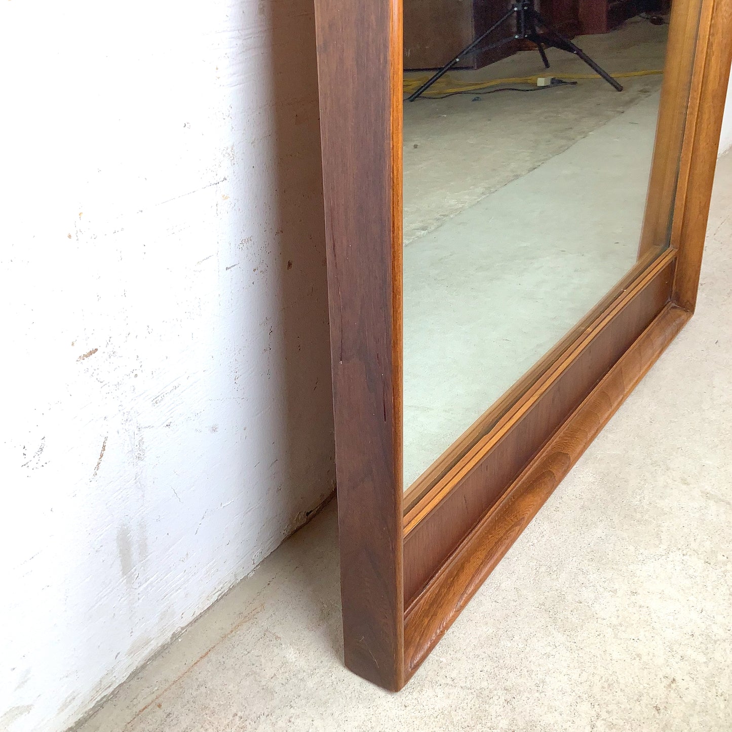 Large Mid-Century American Walnut & Pecan Mirror