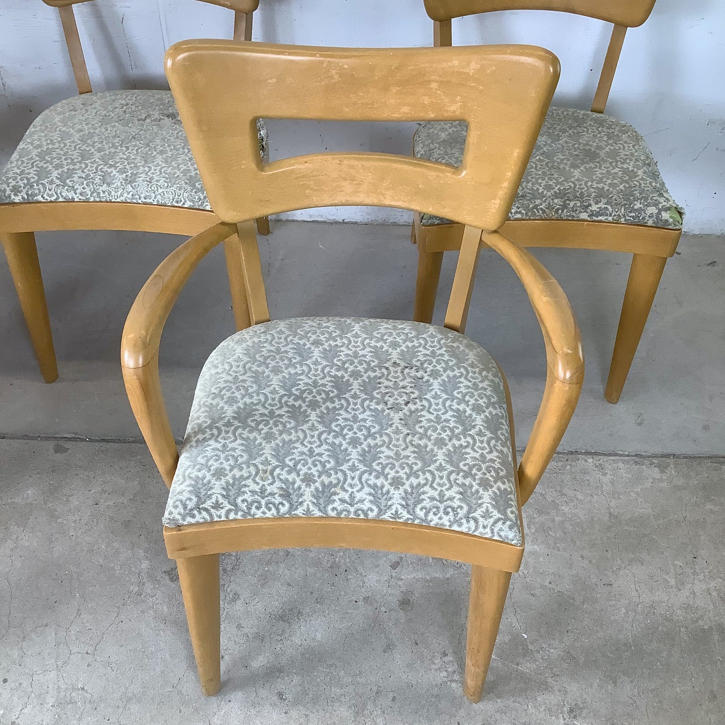 Heywood-Wakefield M 154 "Dog Bone" Dining Chairs — A Set of Six