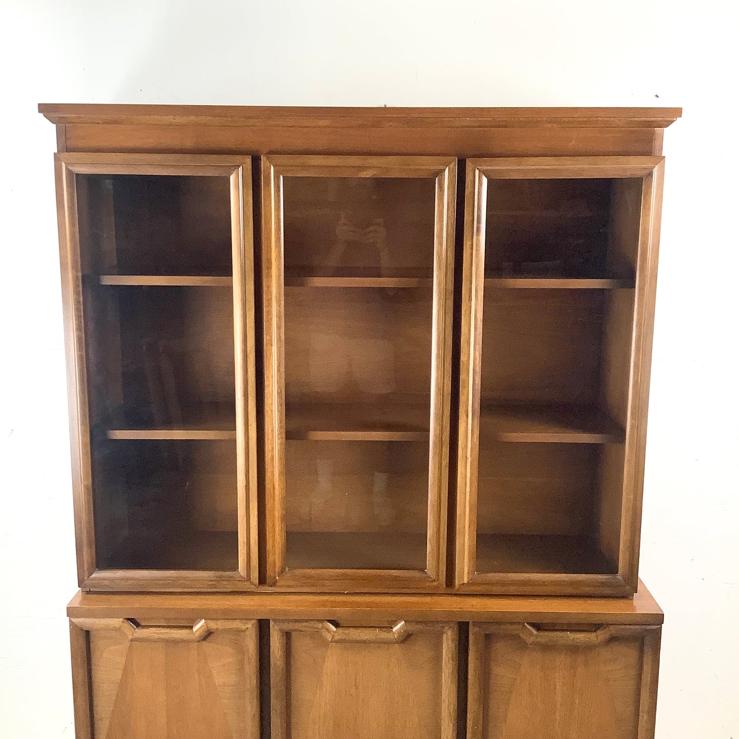 Mid-Century Credenza With Display Topper
