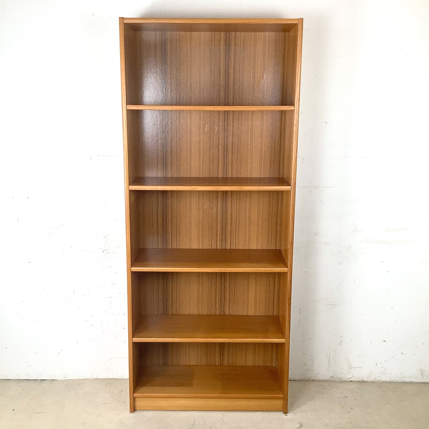 Vintage Scandinavian Modern Teak Open Bookcase