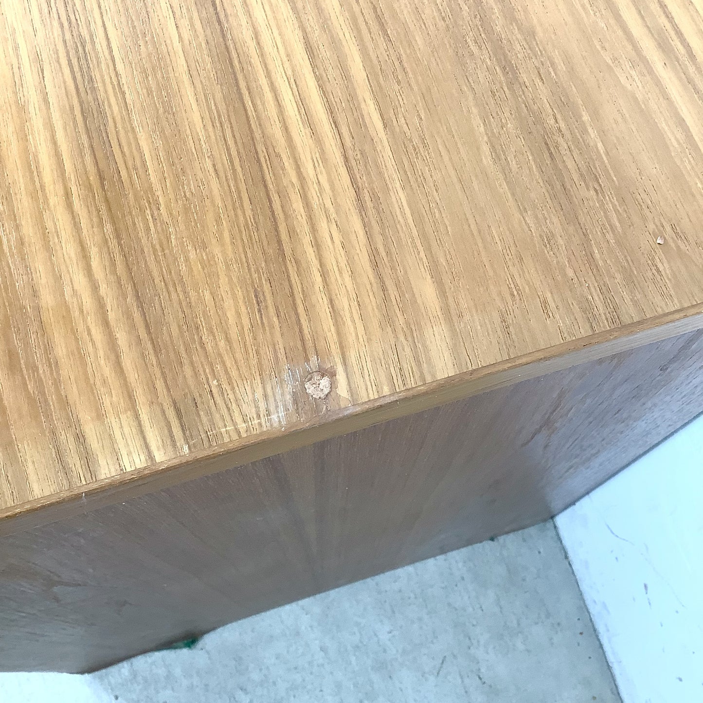 Vintage Scandinavian Modern Teak Credenza & Media Cabinet with Sliding Doors