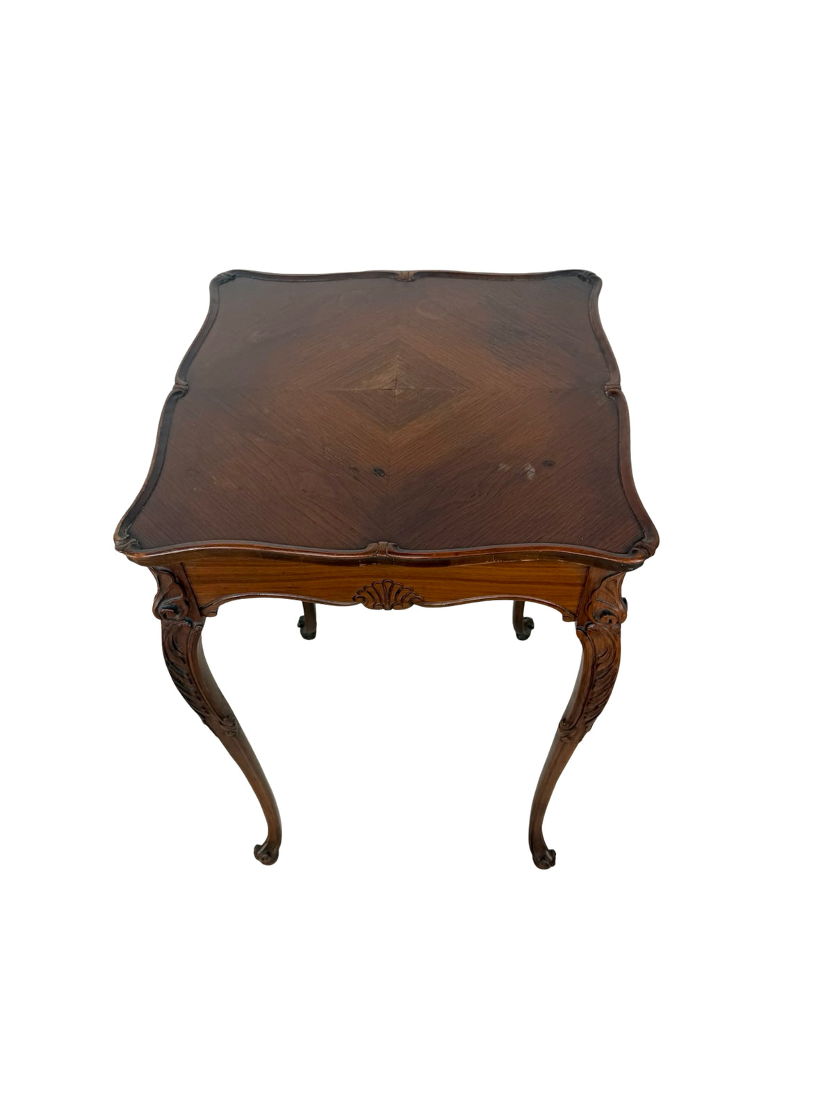 Vintage French Provincial Tall Square Occasional Table