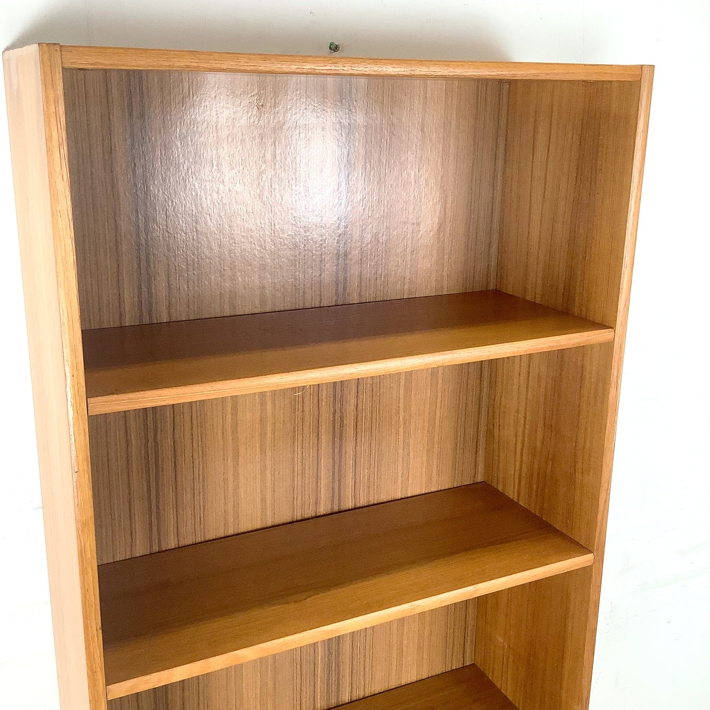 Vintage Scandinavian Modern Teak Open Bookcase