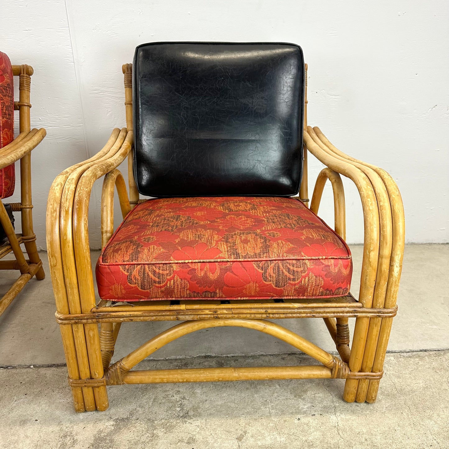 Vintage Bamboo Lounge Chairs- a Pair